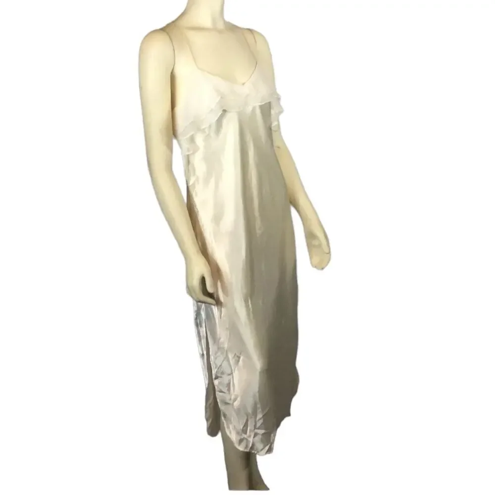 American Vintage retro romantic hidden fantasy ivory sheer slip size medium